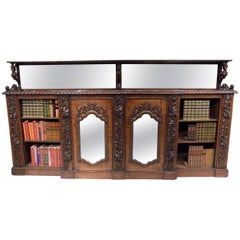 Large-Scale Mahogany Regency Period Open Bookcase, circa 1820-1830