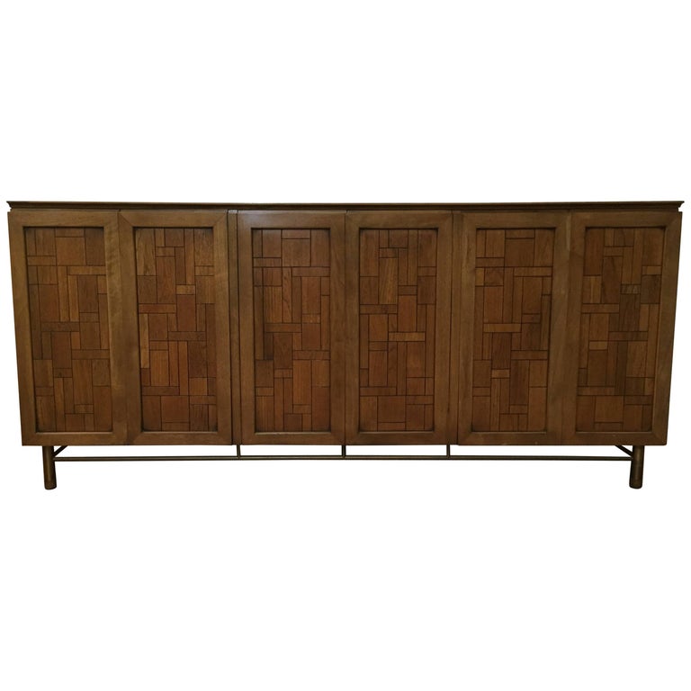 Bert England for Johnson Furniture Travertine Sideboard at 1stDibs