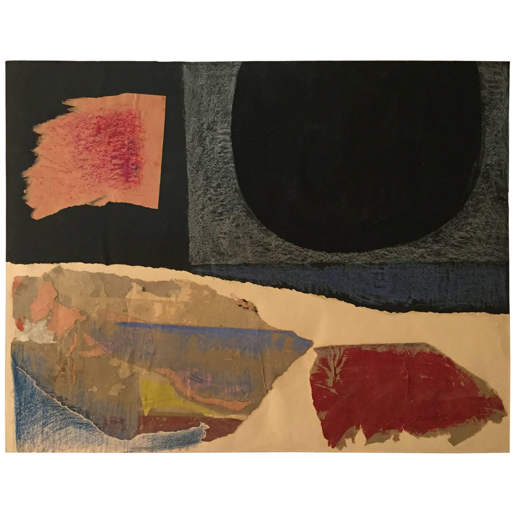 1956 New York School Abstract Collage Mixed-Media