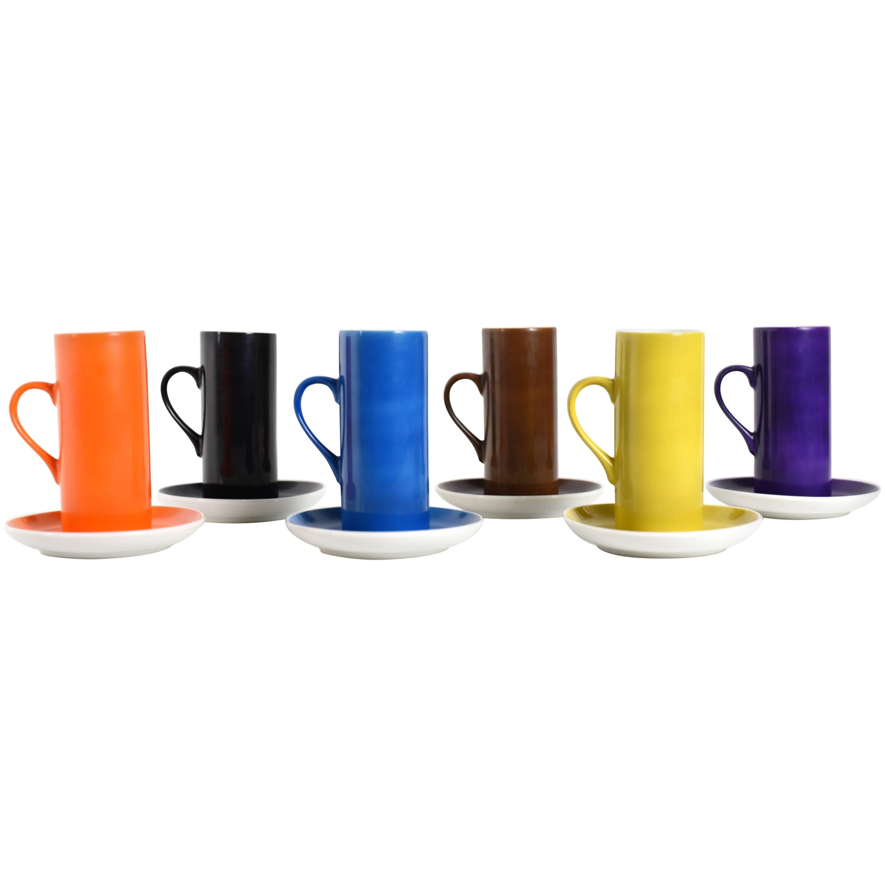 La Gardo Tackett Set of Six Espresso / Demitasse Cups Set by Schmid, 1960s
