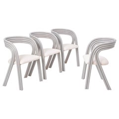 Set of Four Reupholstered Dutch Dining Chairs by Axel Enthoven for Rohé