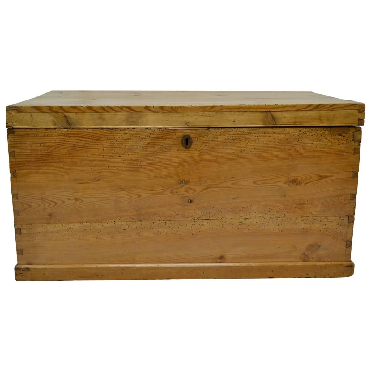 English Pine Trunk or Blanket Chest