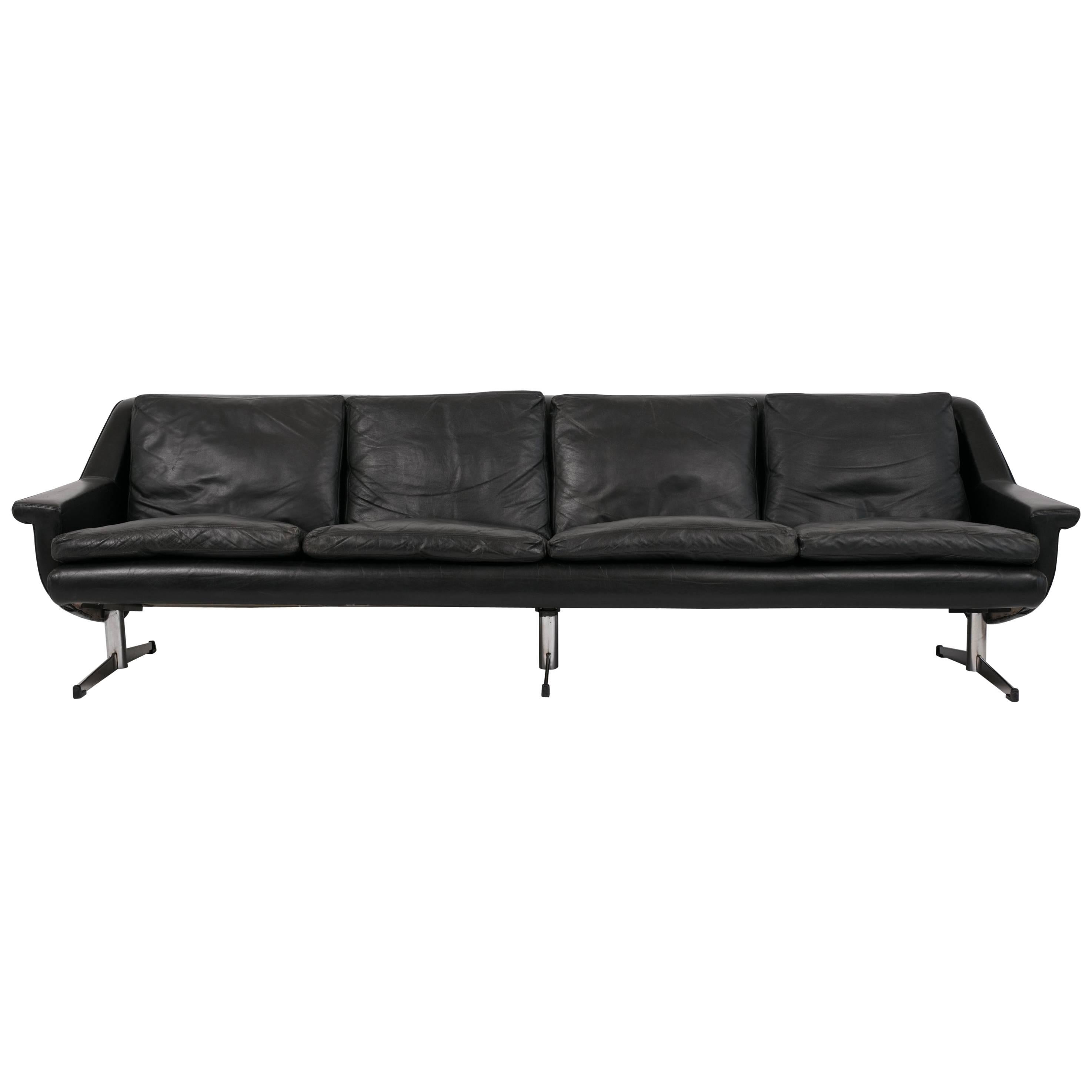 Four-Seat Leather Sofa by Georg Thams for Vejen Polstermøbelfabrik