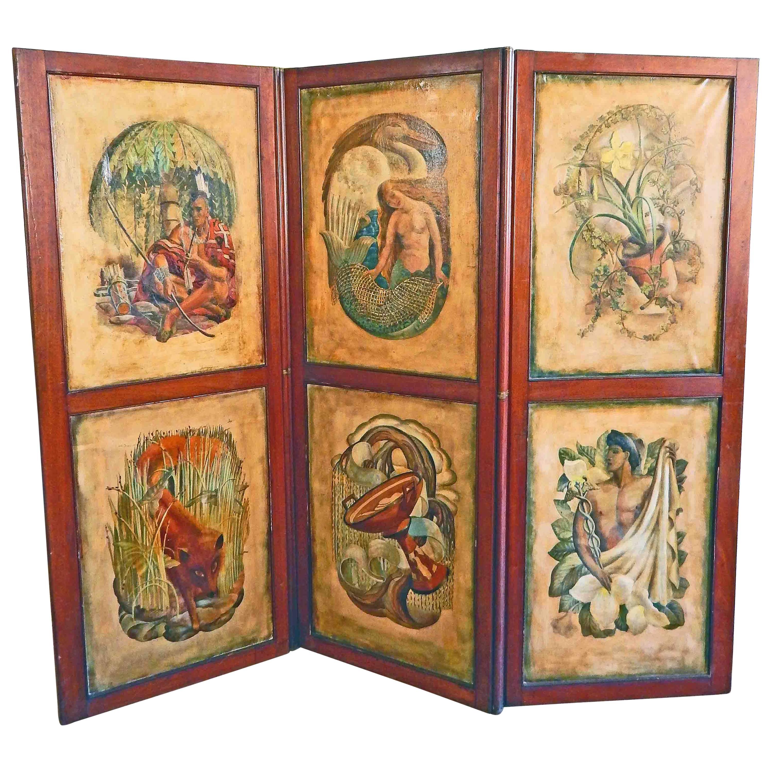 "Sailors and Mermaids, " Stunning, Unique Screen, France For Sale