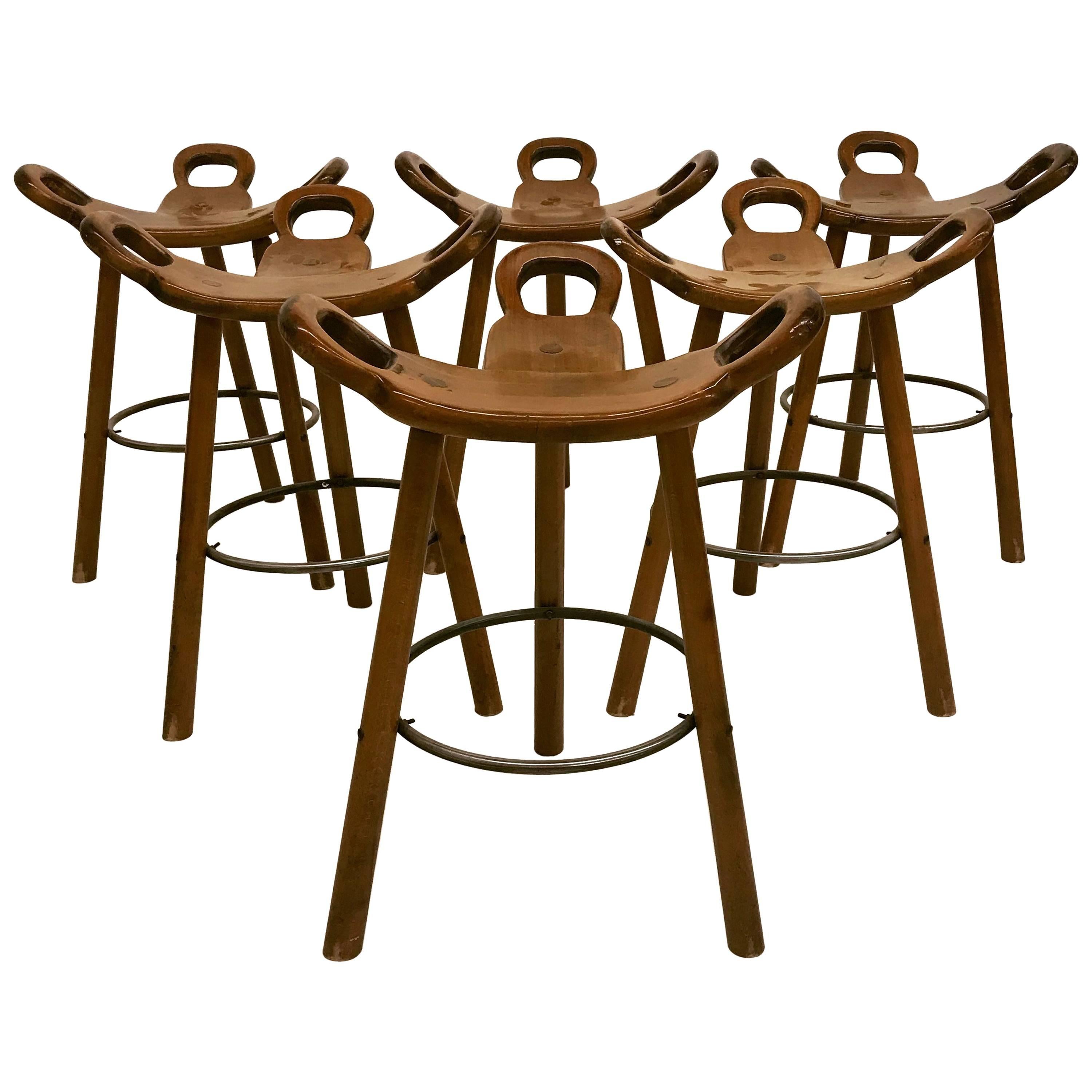 Spanish Brutalist Bar Stools "Marbella"
