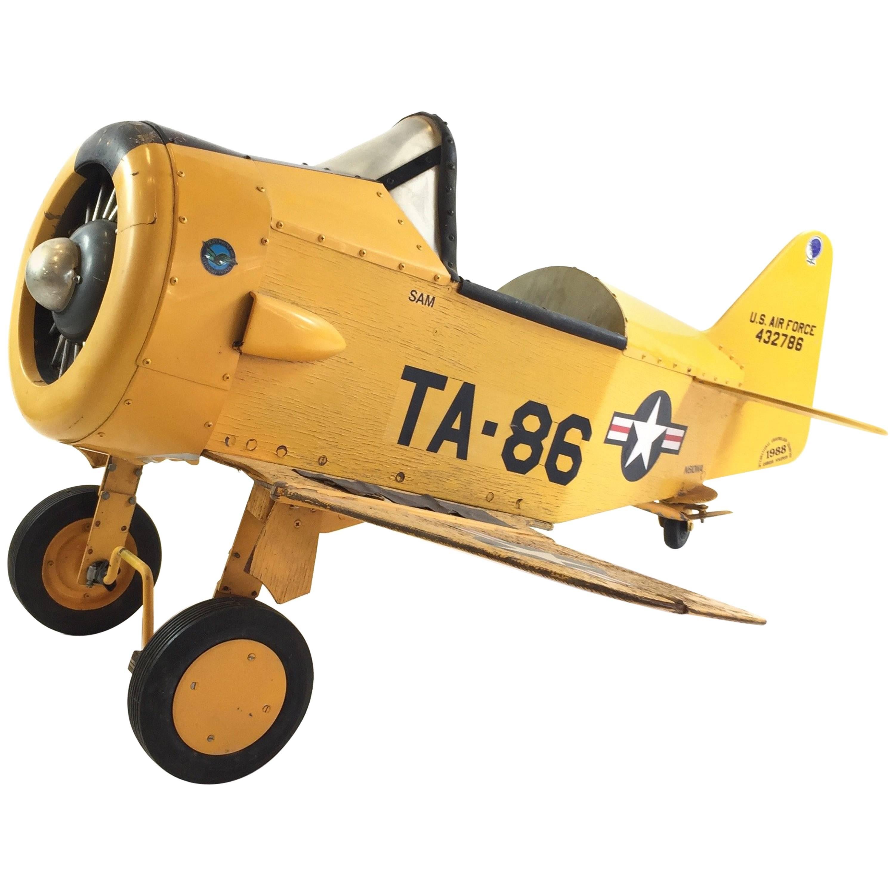 Handmade Fighter Plane Pedal Car For Sale
