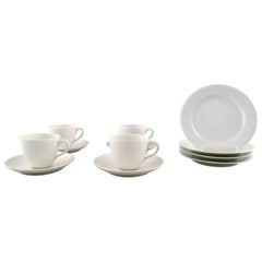 Four Sets Royal Copenhagen Salto Coffee Sets, Coffee Cup with Saucer