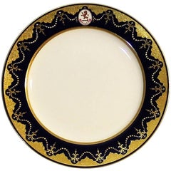 Set of Eight Minton Armorial Dinner Plates