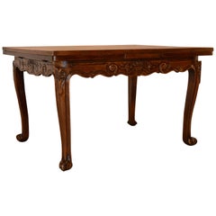 19th Century French Table with Draw Leaves