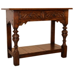 19th Century Carved Oak Console