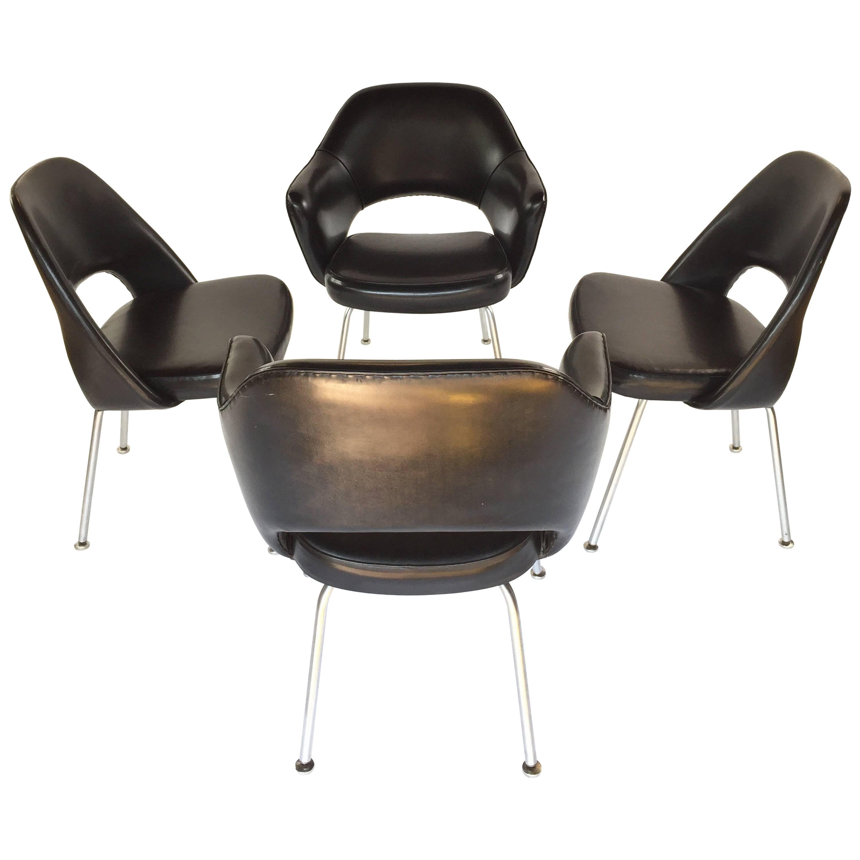 Early Eero Saarinen Knoll Dining Chairs, Set of Four