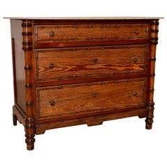 19th Century French Faux-Bamboo Chest