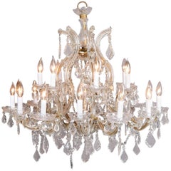 Oversized Italian Cut Crystal Scroll Form Twenty Two-Light Chandelier Oversized Italian Cut Crystal Scroll Form Twenty Two-Light Chandelier