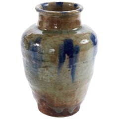 Early 19th Century Crackle Glazed Painted Persian Urn