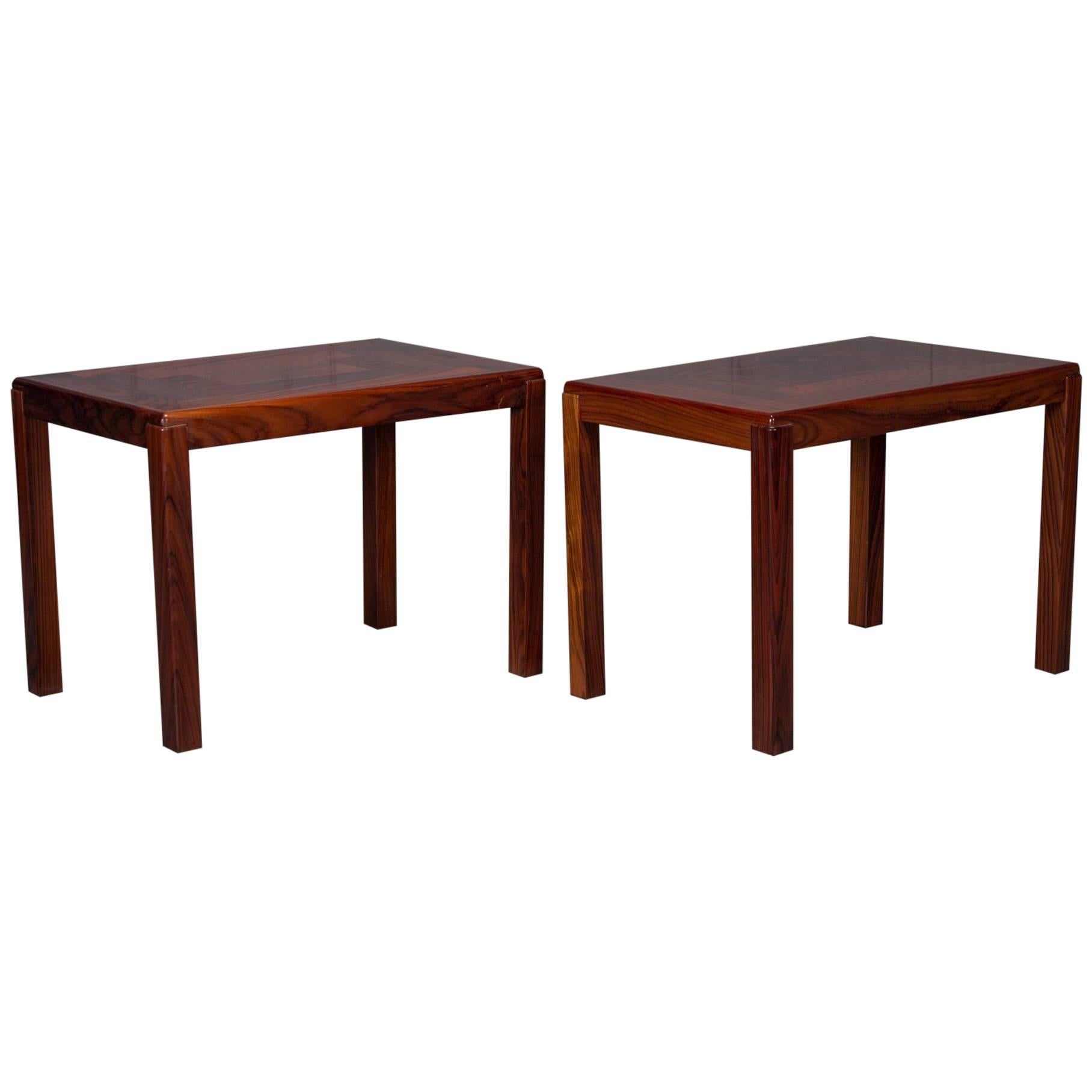 Pair of Danish Modern Rosewood Side Tables