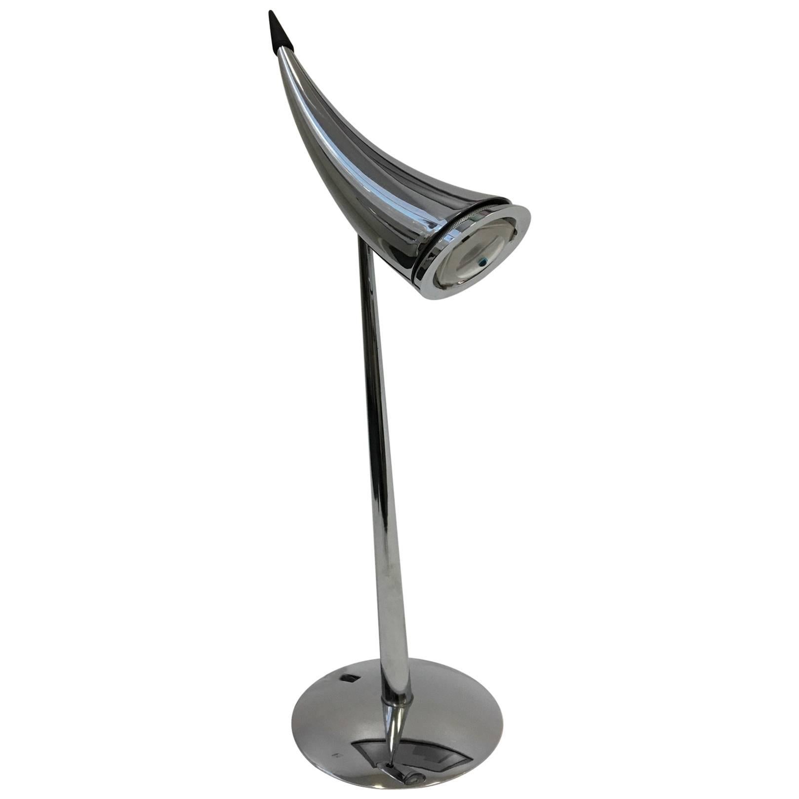 Italian Chrome "Ara" Table Lamp by Philippe Starck for Flos