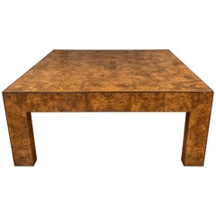 Vintage Uncommon Widdicomb Large Elm Burl Coffee Table