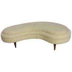 Italian curly wool bench