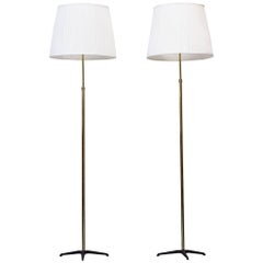 Pair of Danish, 1950s Floor Lamps by Lyfa
