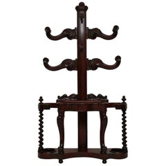 Antique Early Victorian Mahogany Hall Stand