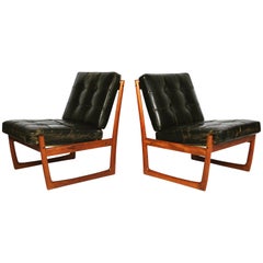 Pair of Danish Teak Lounge Chairs Model FD130 by Peter Hvidt and Orla Mølgaard