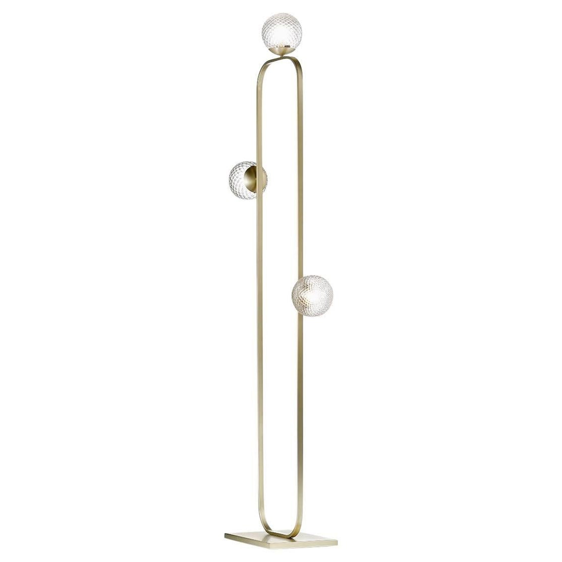 Stehlampe aus venezianischem Glas mit Kugelkugel