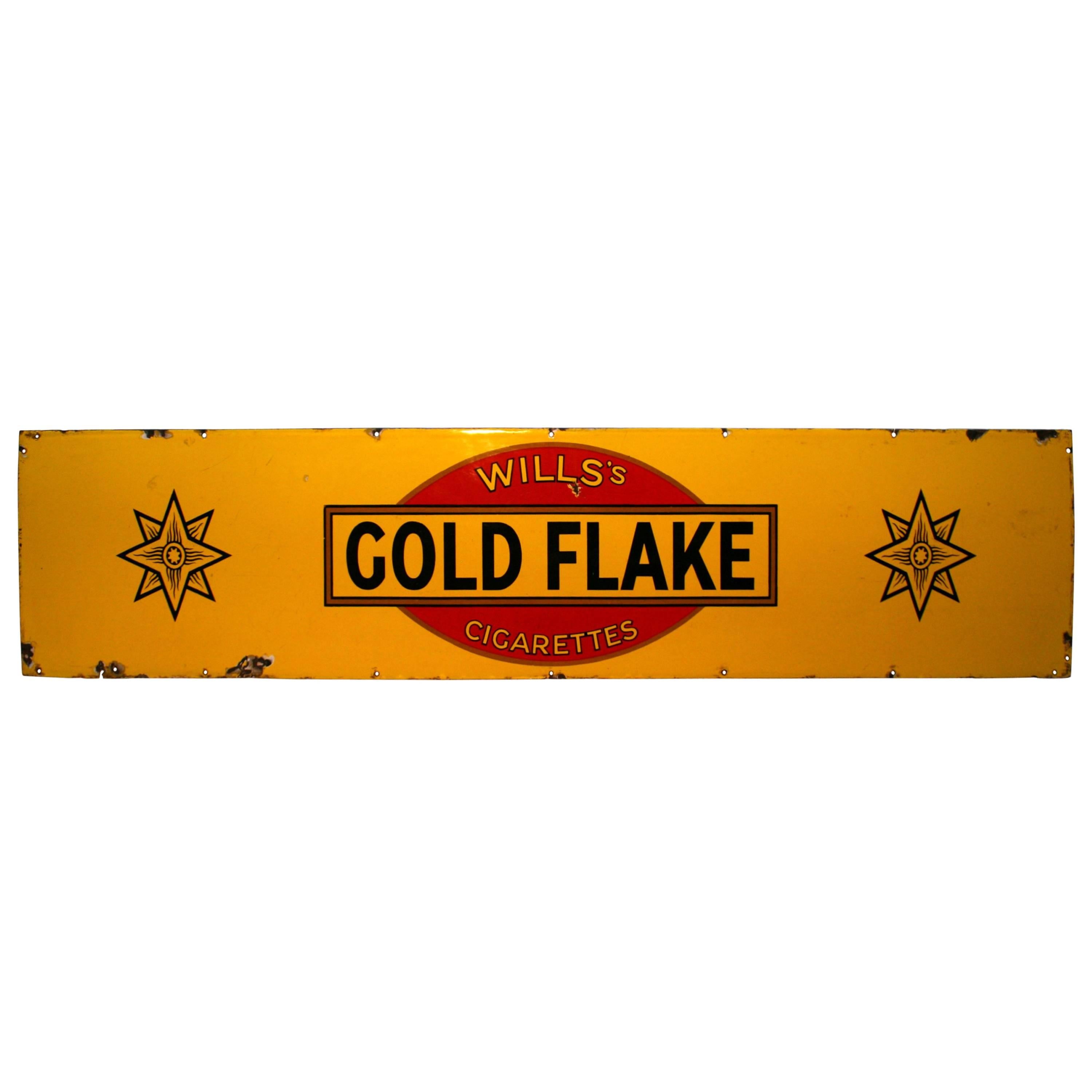 Wills Gold Flake Advertising Enamel Sign
