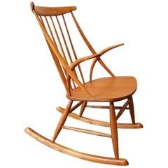 IW3 Rocking Chair by Illum Wikkelsø for Niels Nilersen, 1950s