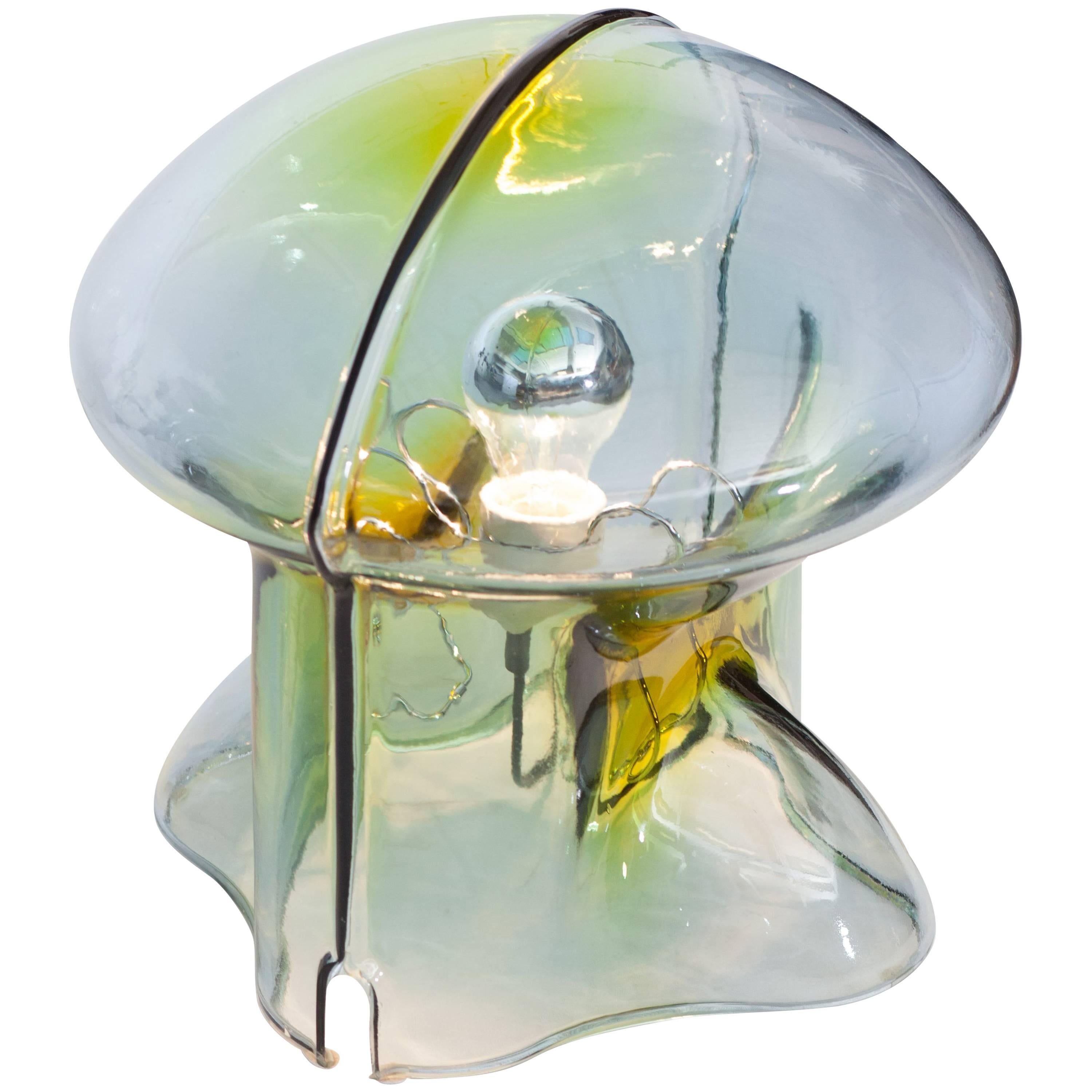 Post-Modern Umberto Riva Medusa Glass Table Lamp