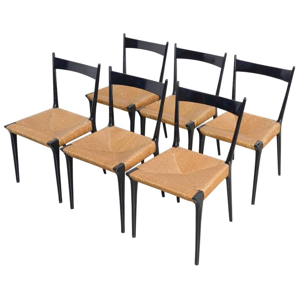 Set of Six Alfred Hendrickx S2 Dining Chairs
