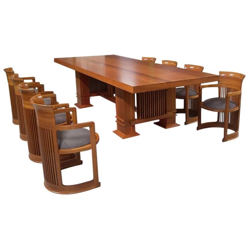 Frank Lloyd Wright Dining Table and Chairs