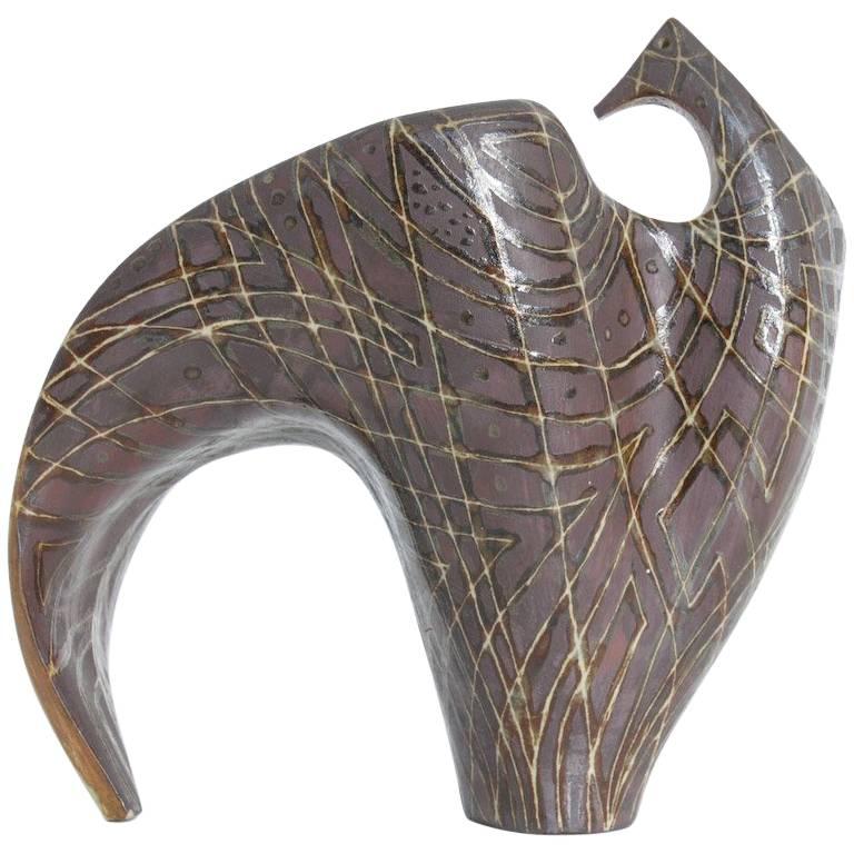 French Ceramic Bird Vase