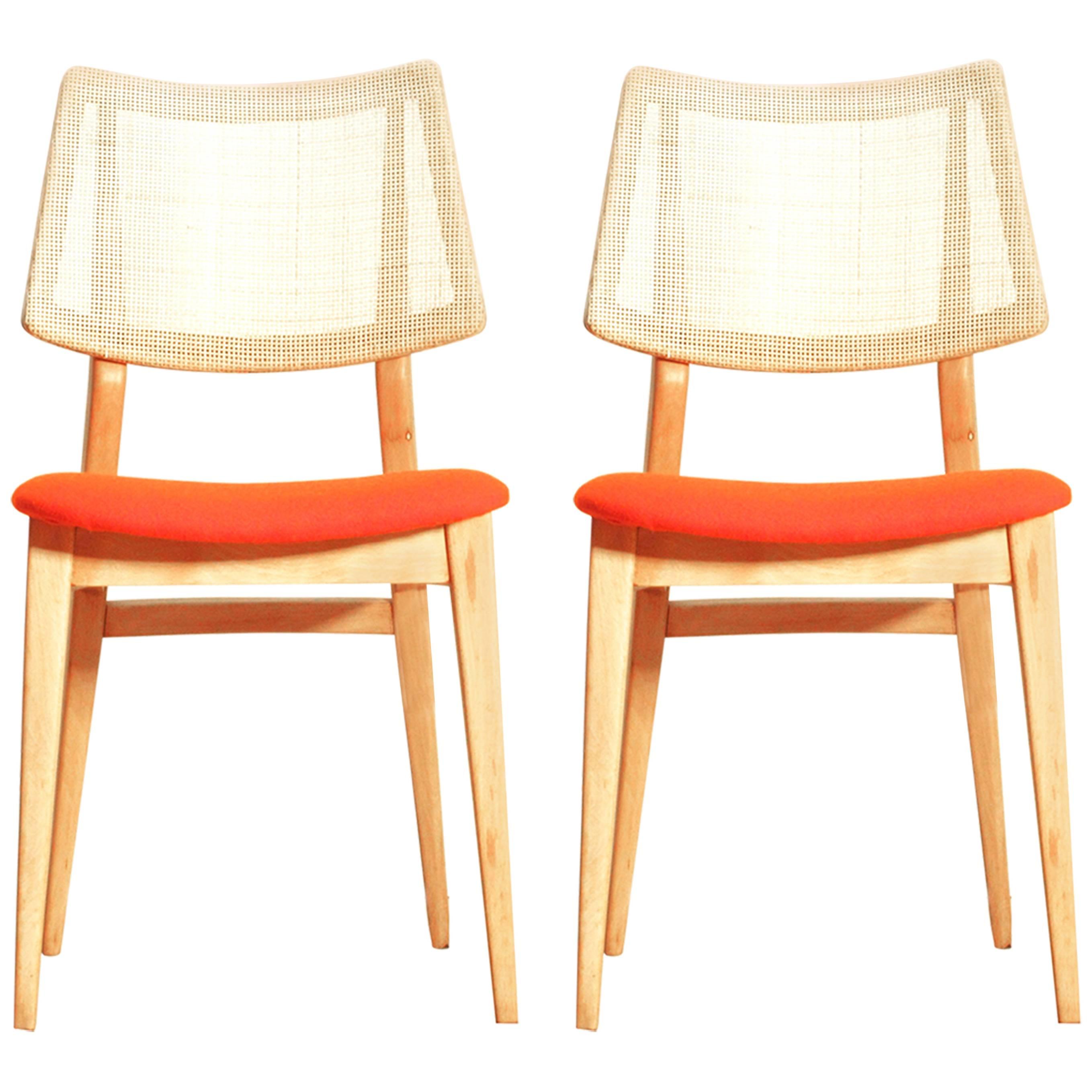 Organic Shape 1960s Spanish Beech Chair, Set of Two For Sale