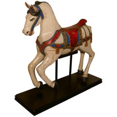 Antique 19th Century Wooden Carousel Galloper or Fair Ground Horse