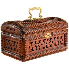 Antique Tramp Art Box Historism, Austria, circa 1890