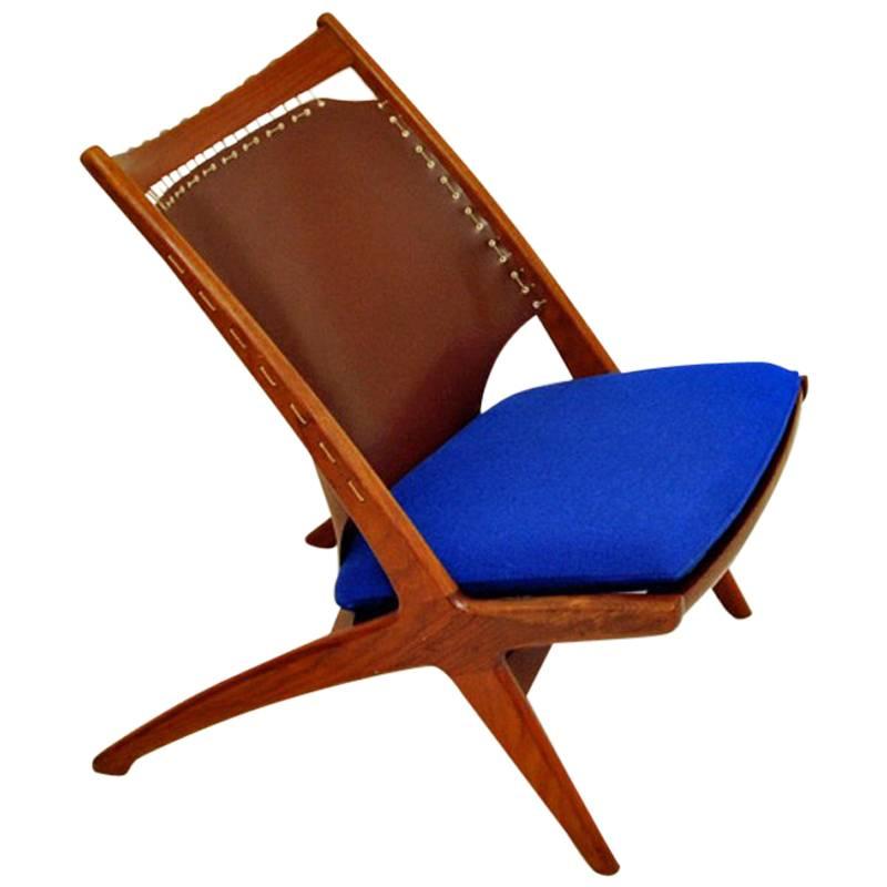 Krysset "Cross" Lounge Chair from 1956 by Fredrik Kayser, Norway 