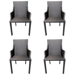 Set of Four Bridge Armchairs Bel Air Collection Design by Sacha Lakic