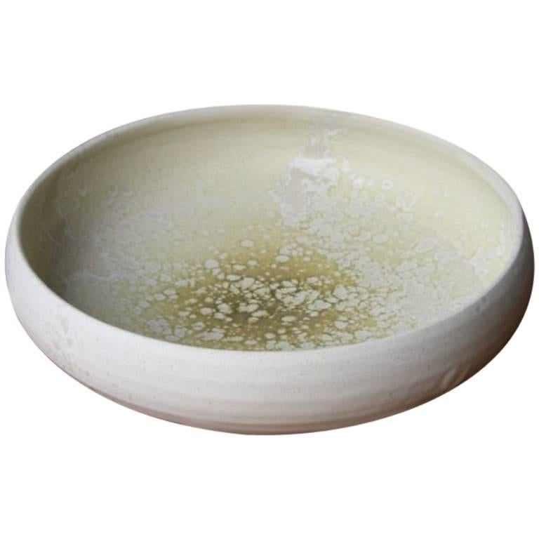 Kasper Würtz Extra Large Shallow Bowl White and Yellow