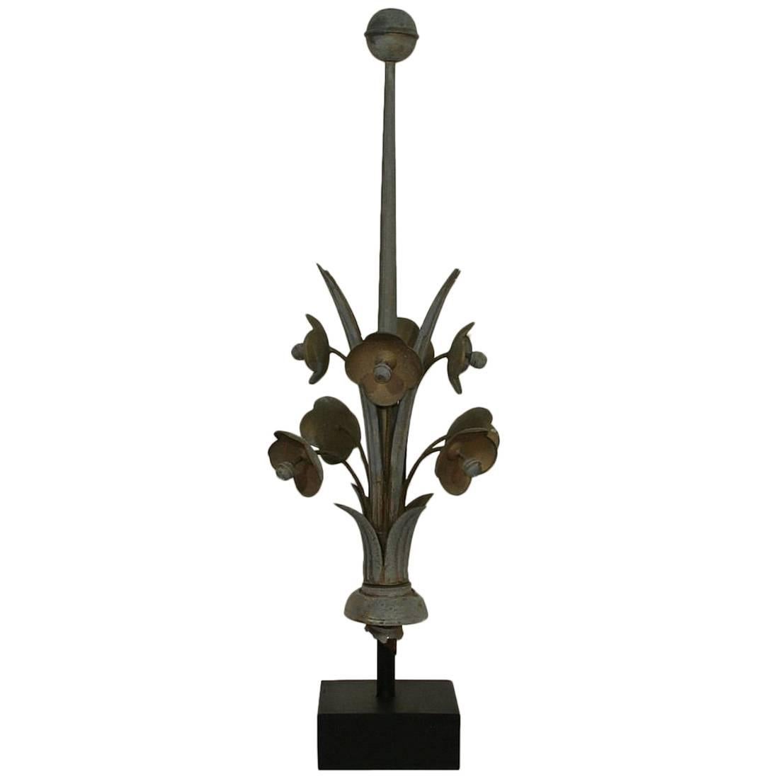 French 19th Century Zinc Roof Finial
