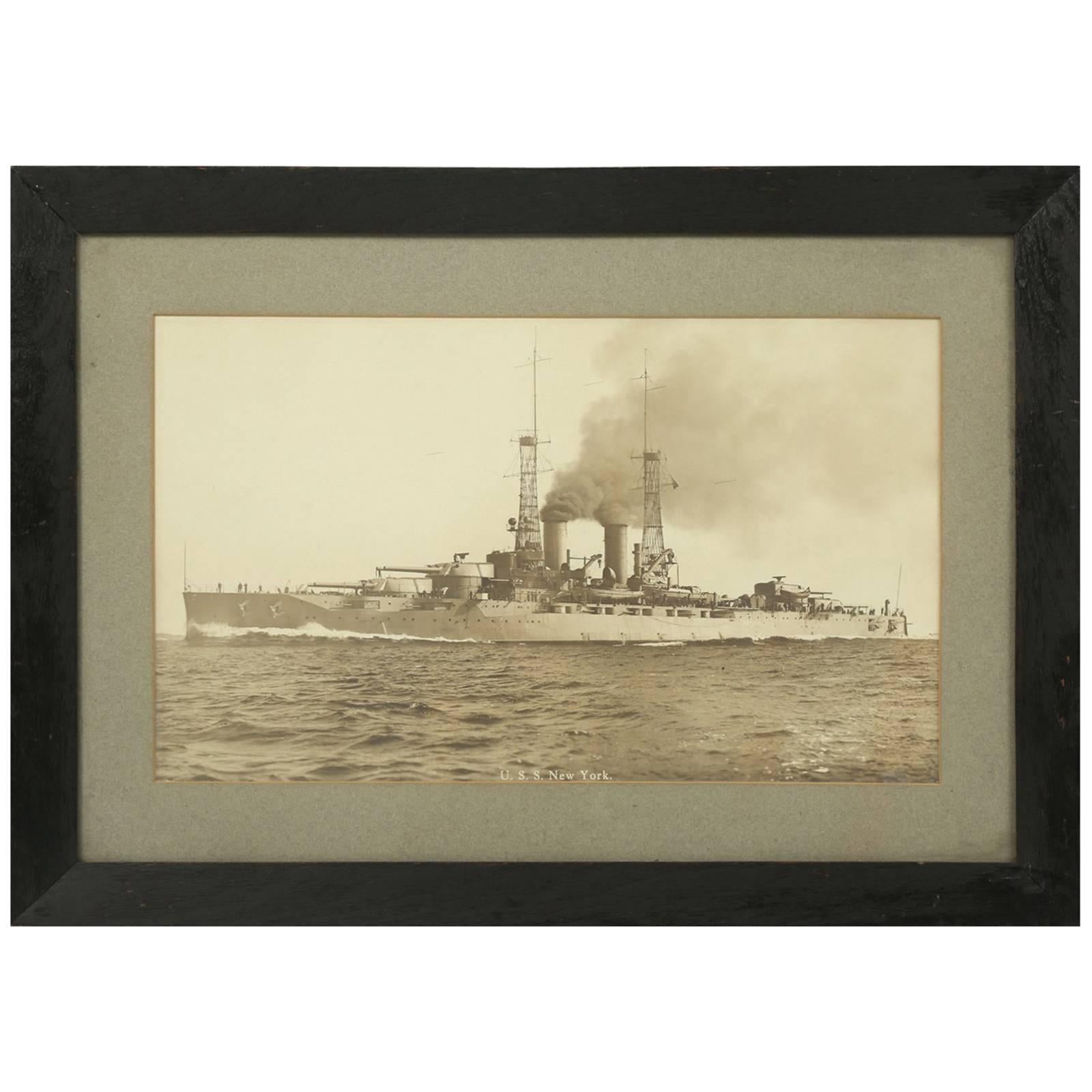 Photograph of the USS New York, Naval Battleship, 1914-1948