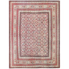 Antique Indian Agra Rug. Size: 10 ft x 13 ft 10 in (3.05 m x 4.22 m)