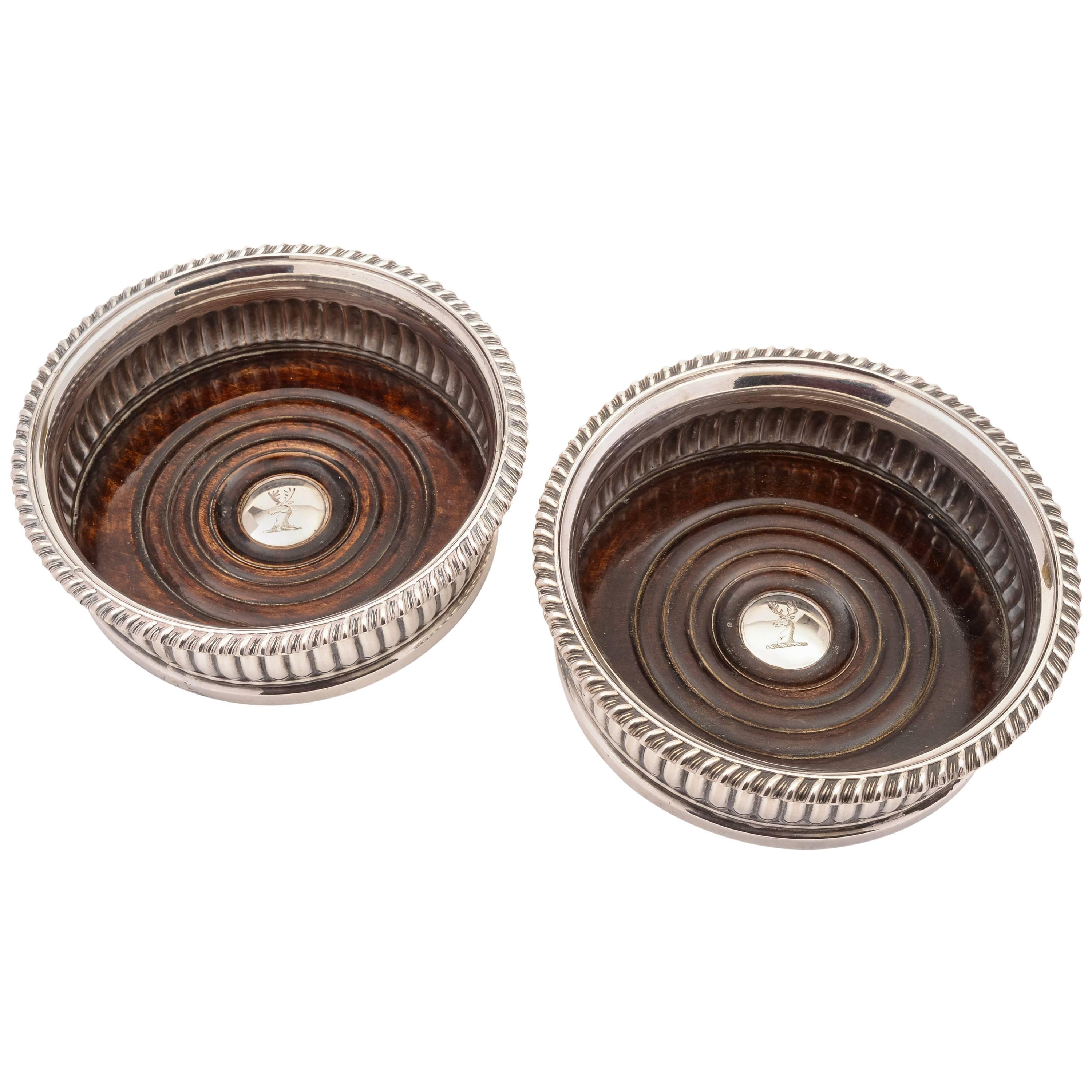Pair of Sheffield Plated Coasters, circa 1840