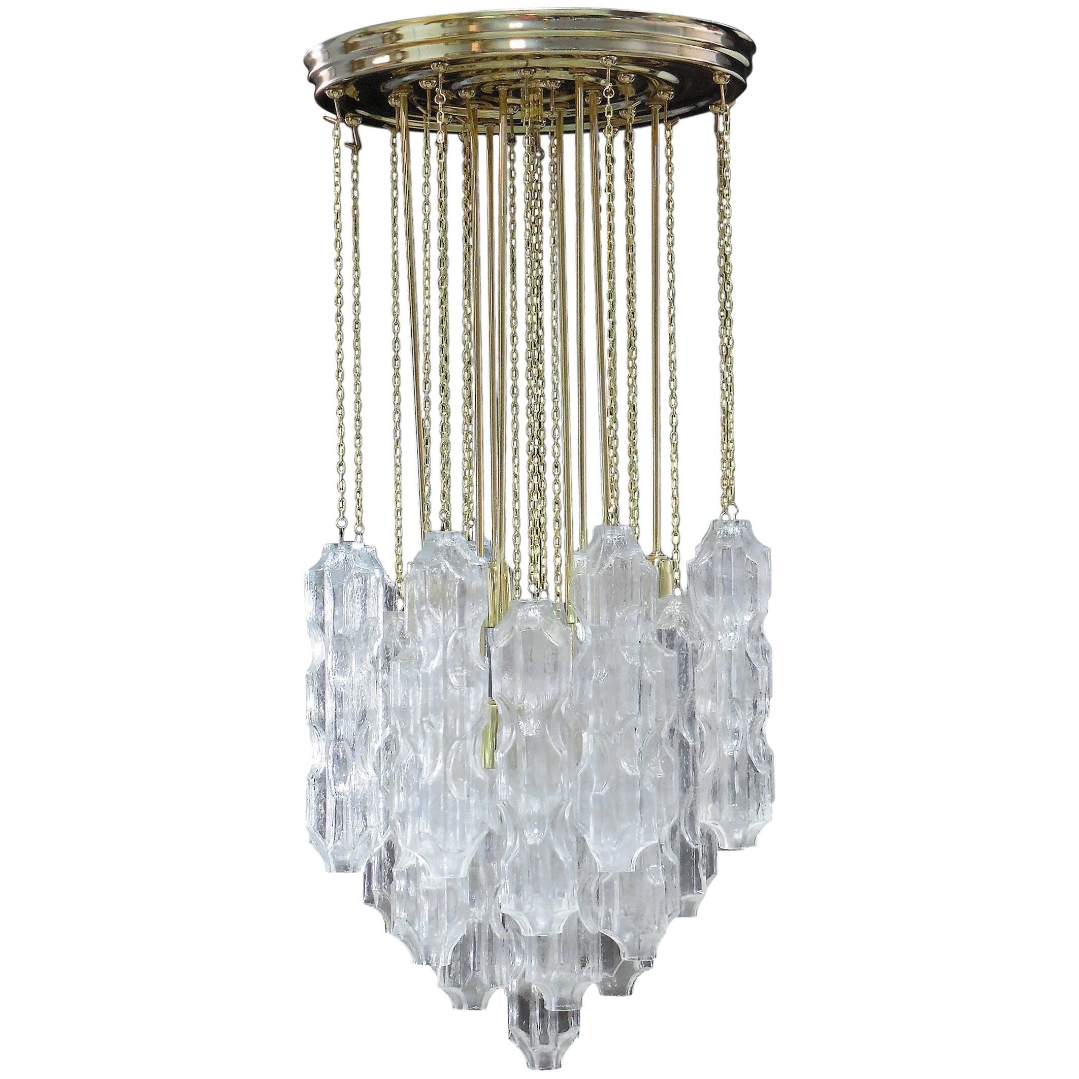 Murano Chandelier with Abstract Glass Elements, 1960s