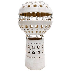 Georges Pelletier, White Ceramic Lamp Base