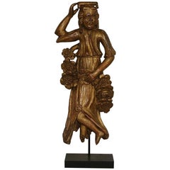 French 17th-18th Century Carved Caryatid Figure