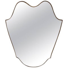 Beautiful Italian Mirror in the Taste of Gio Ponti, circa 1960