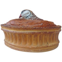 French Trompe L'oeil Porcelain Partridge Pâté Tureen Pillivuyt Mehun