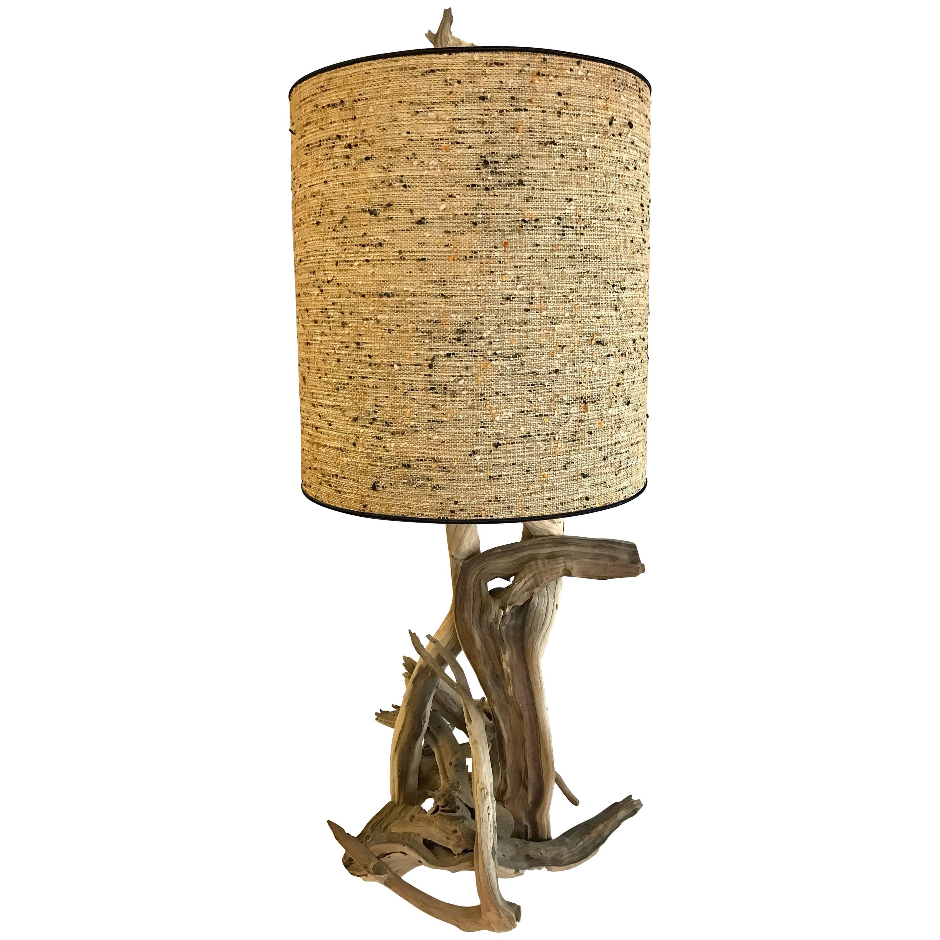 Midcentury Very Tall Driftwood Lamp
