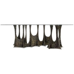 Paul Evans Sculpted Bronze Stalagmite Dining Table
