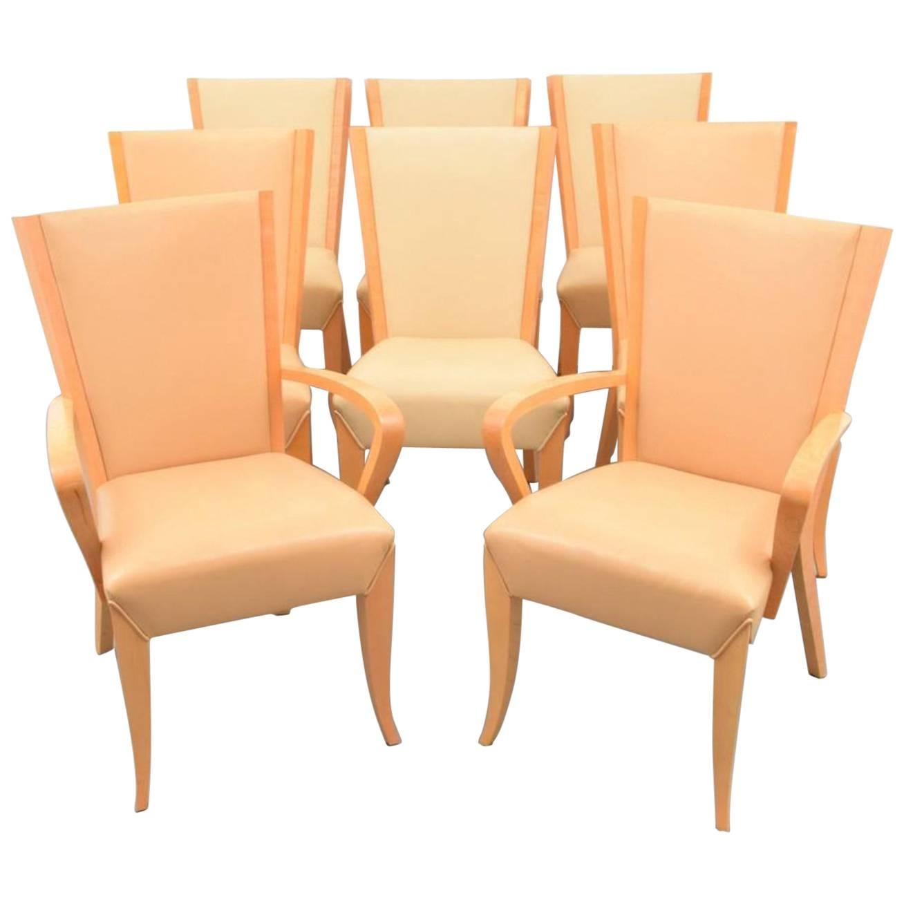 Dakota Jackson Dining Chairs, Set of Eight For Sale